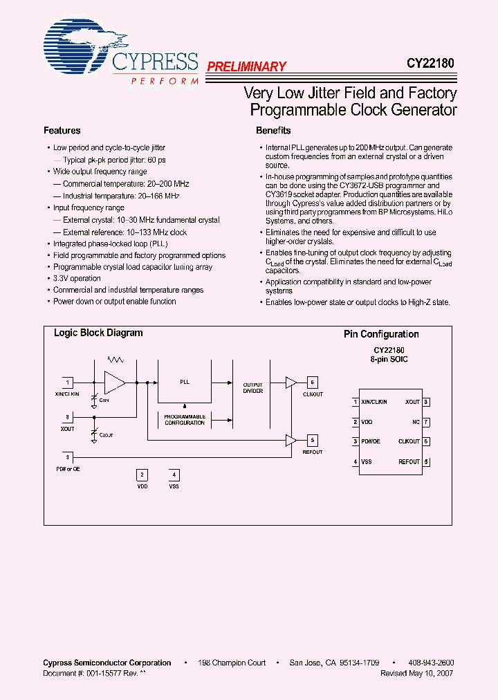 CY22180_1109890.PDF Datasheet