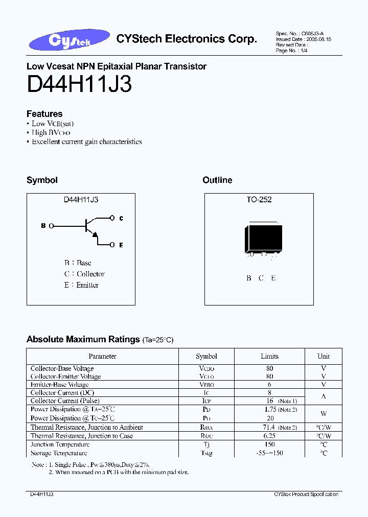D44H11J3_1231181.PDF Datasheet Download --- IC-ON-LINE