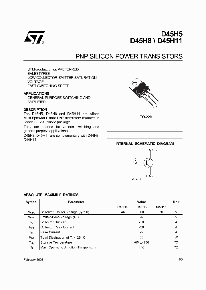 D45H803_1231200.PDF Datasheet