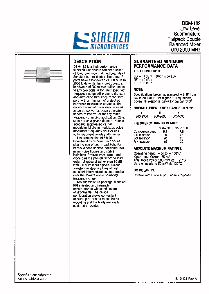 DBM-182_1231740.PDF Datasheet