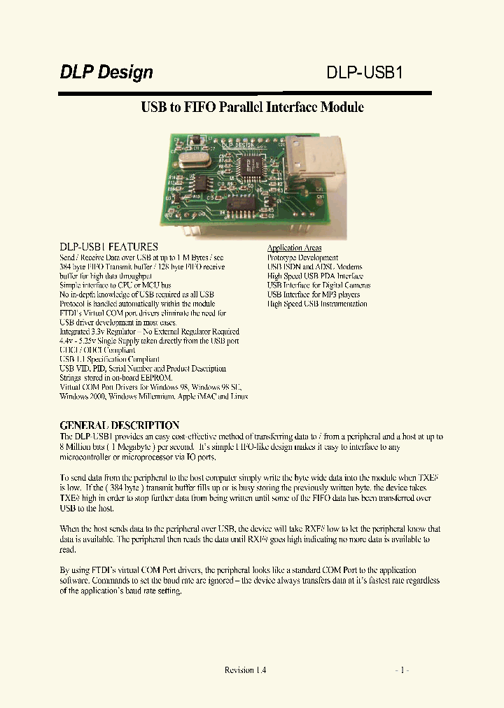 DLP-USB1_1232871.PDF Datasheet