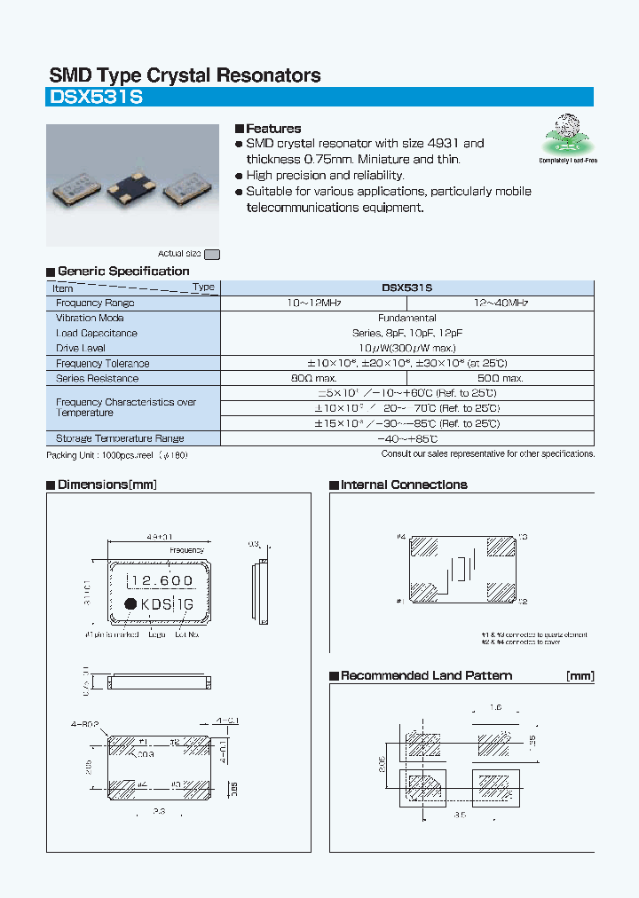 DSX531S_1234935.PDF Datasheet Download