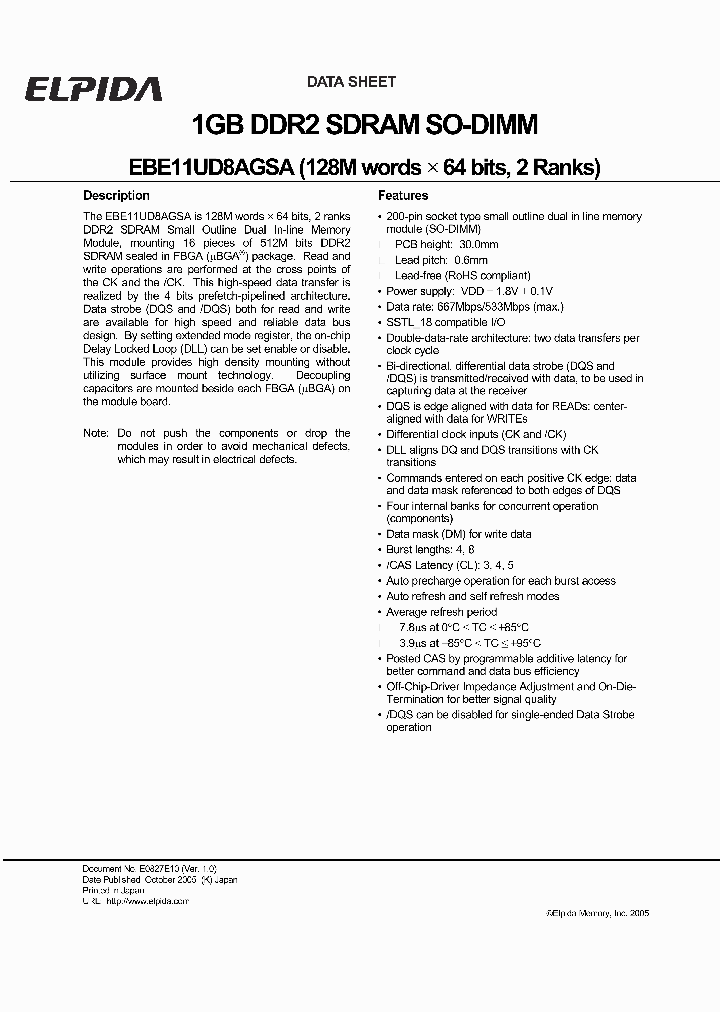 EBE11UD8AGSA-6E-E_1235669.PDF Datasheet