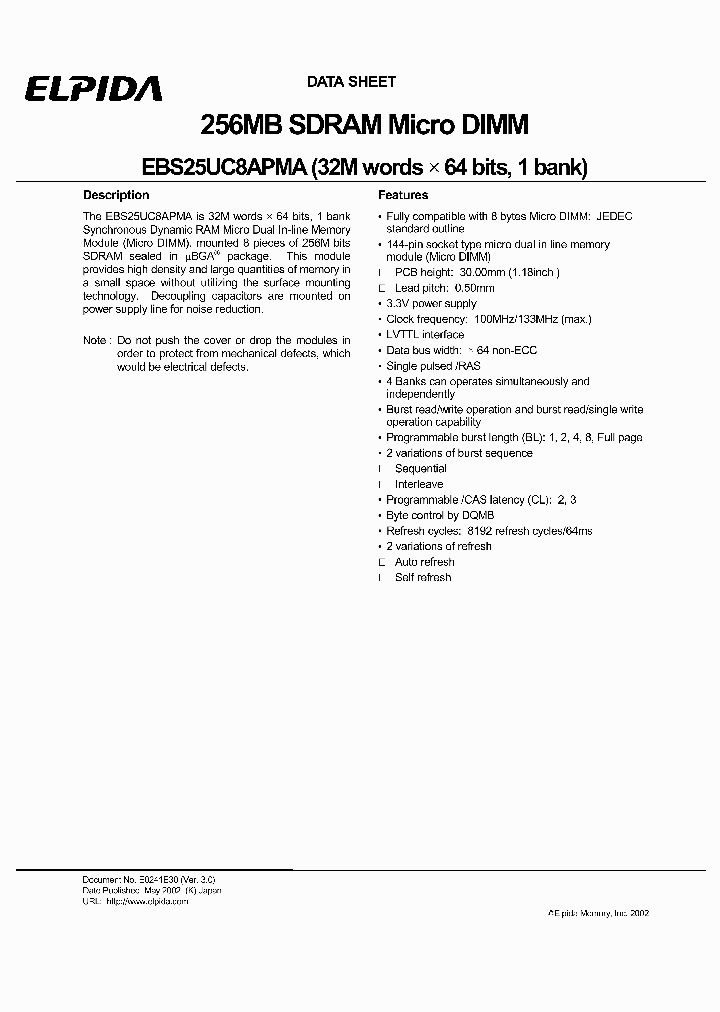 EBS25UC8APMA-80L_1235697.PDF Datasheet