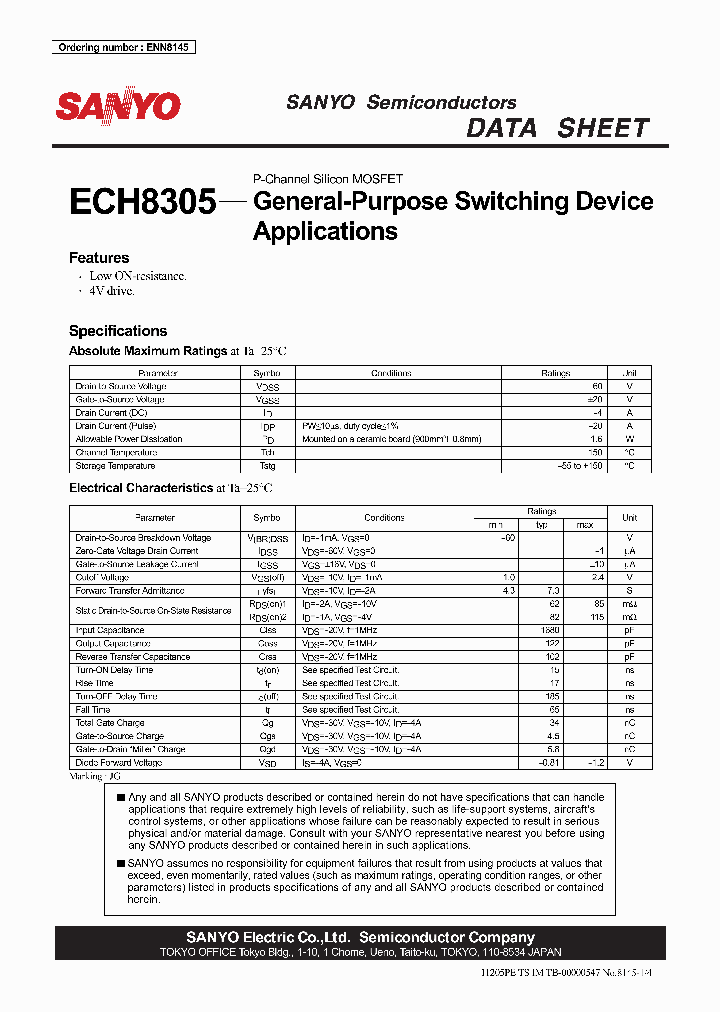 ECH8305_1095966.PDF Datasheet