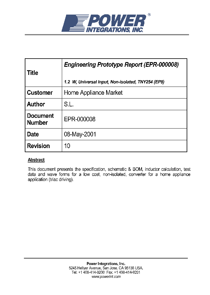 EPR-000008_1237466.PDF Datasheet