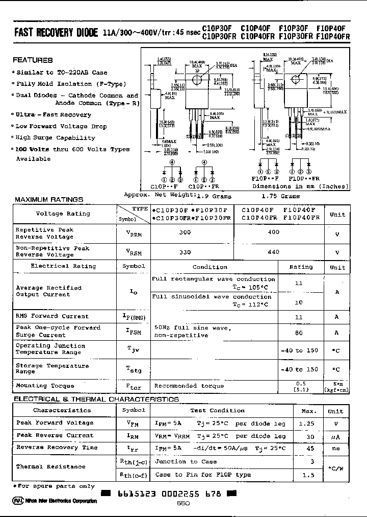 C10P40F_1111011.PDF Datasheet