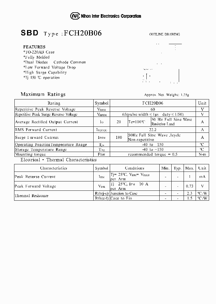 FCH20B06_1124463.PDF Datasheet