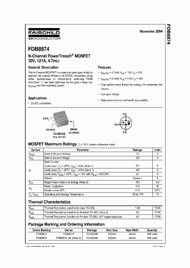 FDB8874_1239227.PDF Datasheet