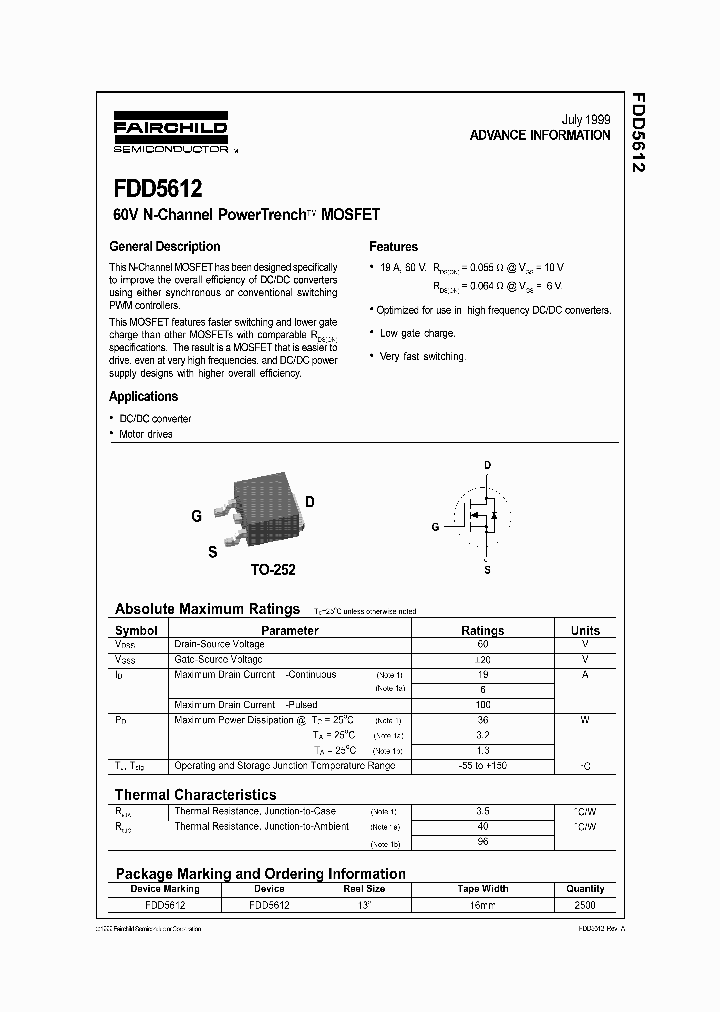 FDD5612_1239348.PDF Datasheet