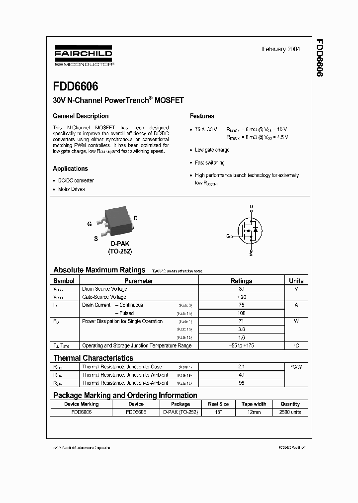 FDD6606_1239361.PDF Datasheet