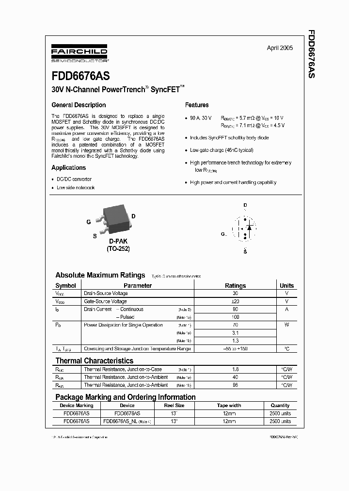 FDD6676ASNL_1239377.PDF Datasheet