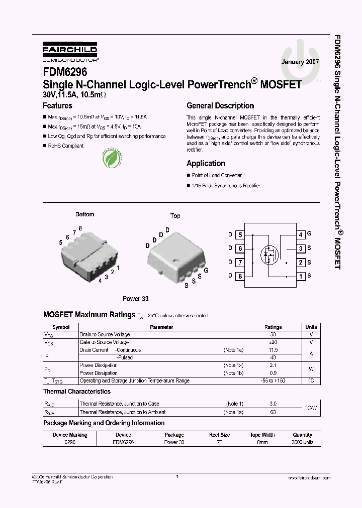 FDM629607_1239473.PDF Datasheet