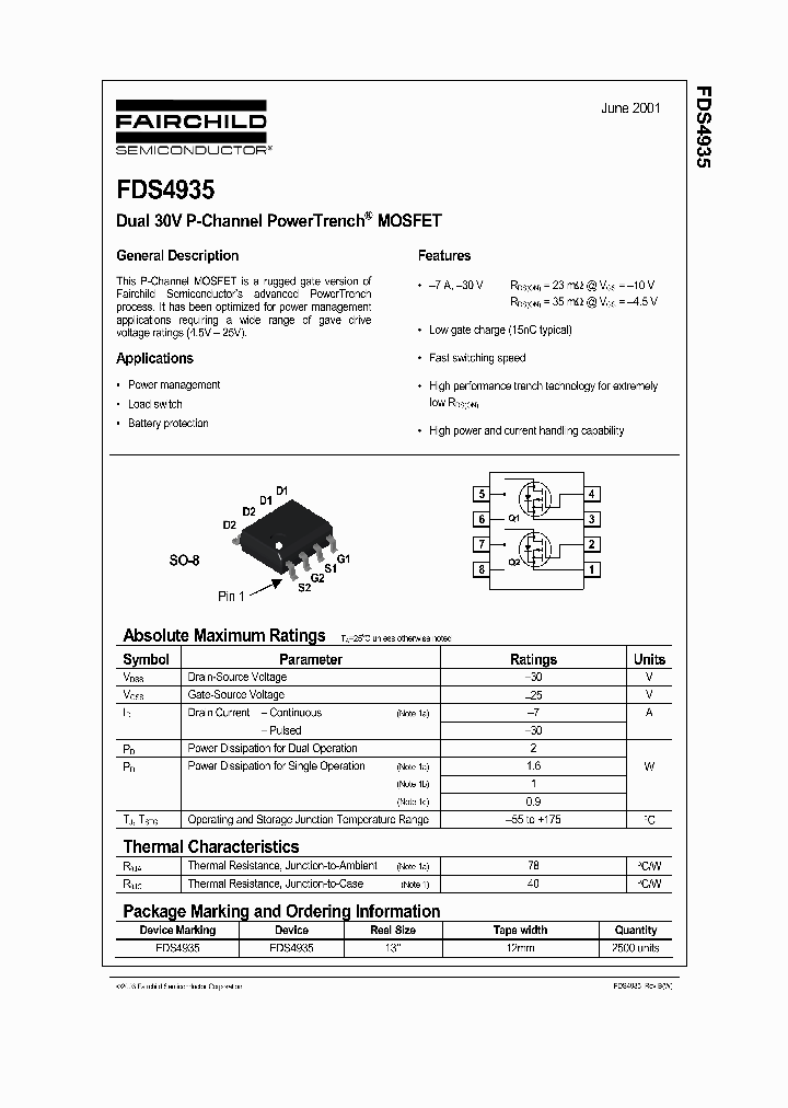 FDS4935_1239674.PDF Datasheet Download --- IC-ON-LINE