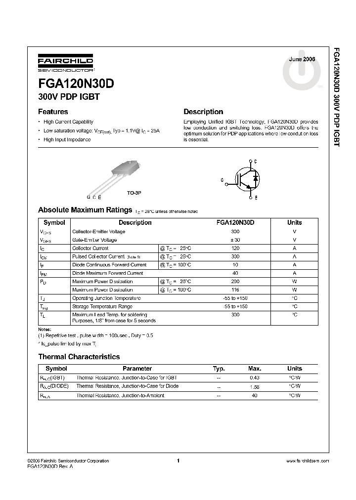 FGA120N30D_1240107.PDF Datasheet