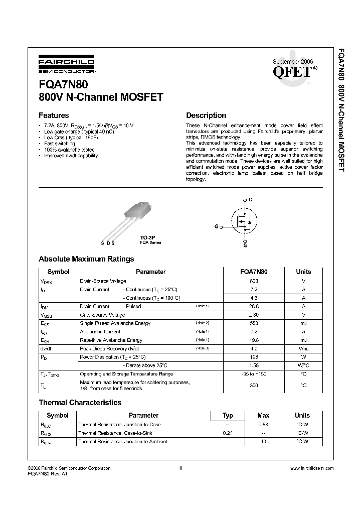 FQA7N8006_706645.PDF Datasheet