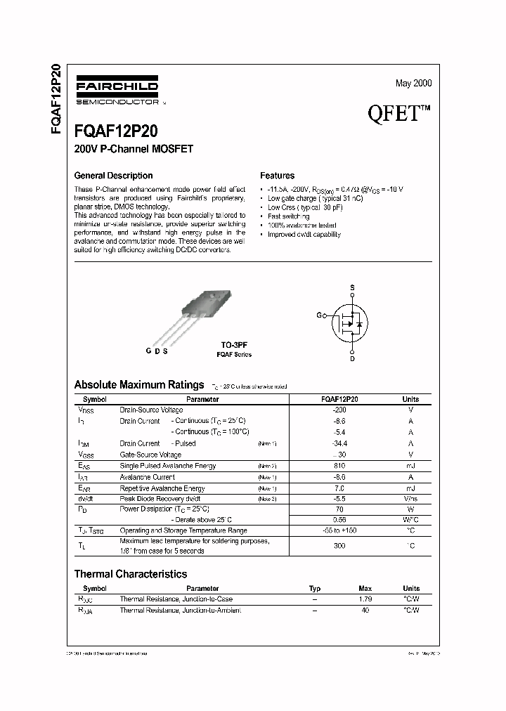 FQAF12P20_1241468.PDF Datasheet