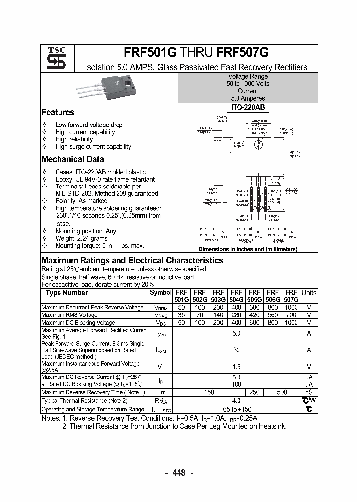 FRF507G_1242265.PDF Datasheet