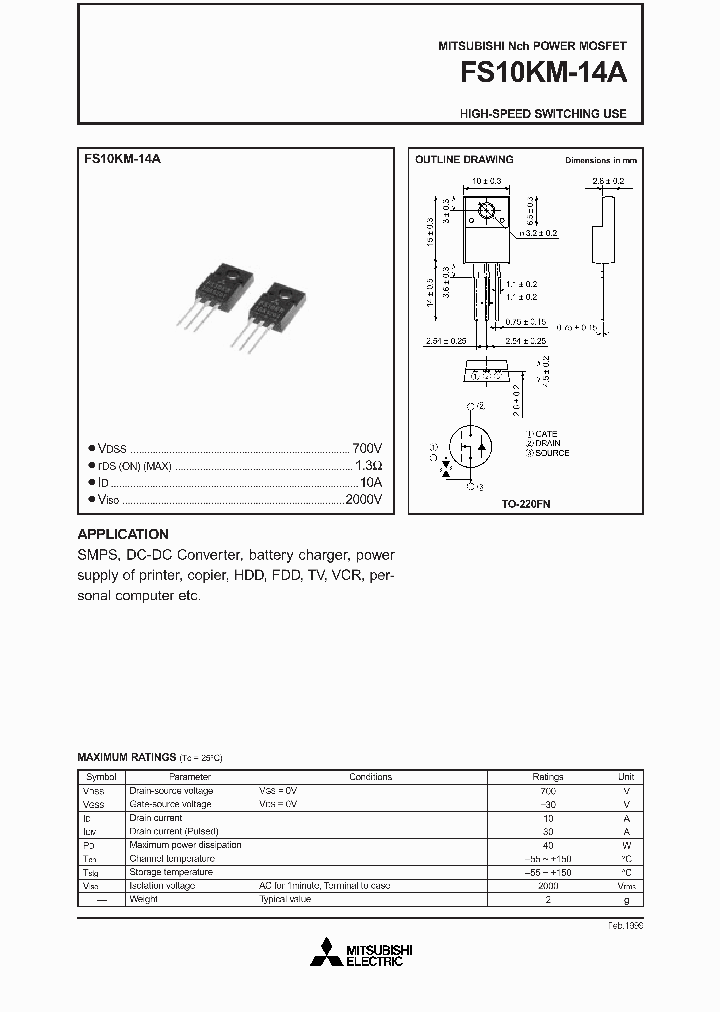 FS10KM-14A_1131701.PDF Datasheet