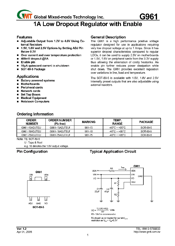 G961-25ADJTEUF_1244081.PDF Datasheet