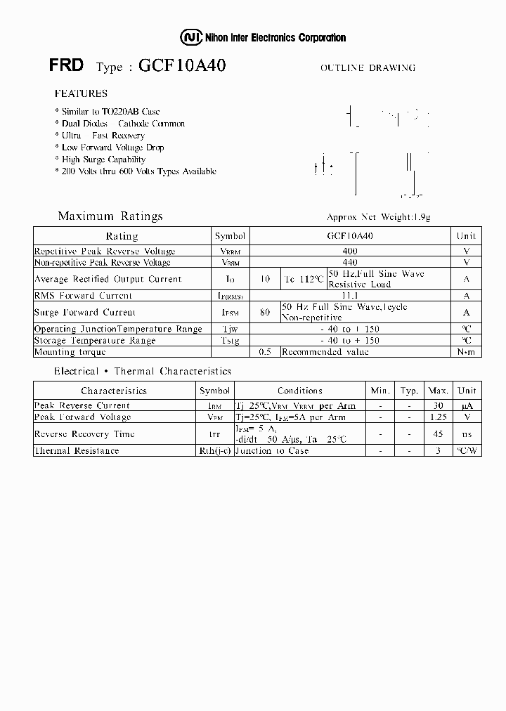 GCF10A40_1244410.PDF Datasheet