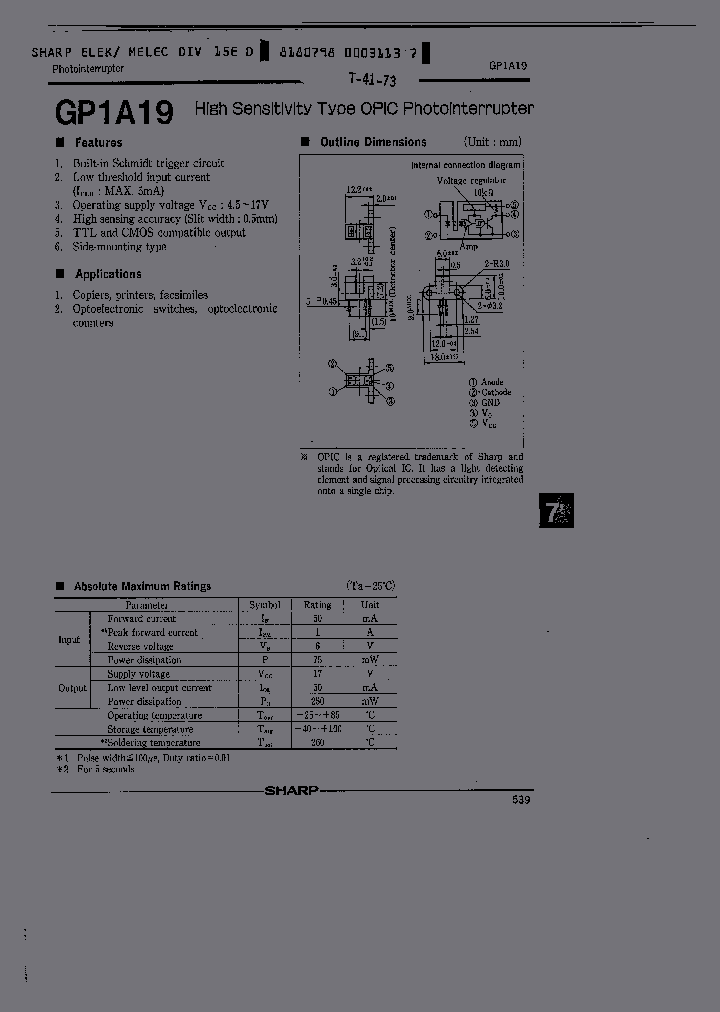 GP1A19_1245466.PDF Datasheet