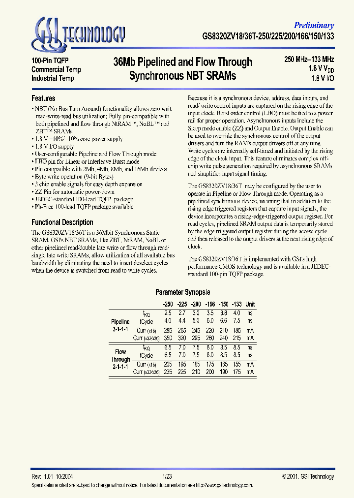 GS8320ZV18T-250_1178132.PDF Datasheet