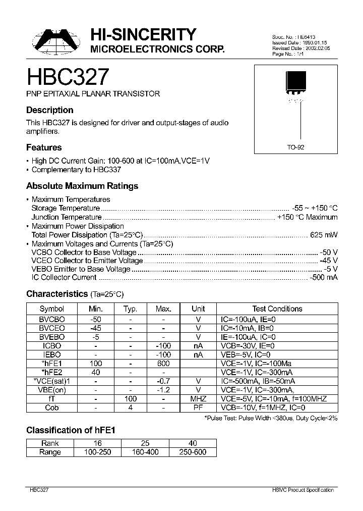 HBC327_1134409.PDF Datasheet