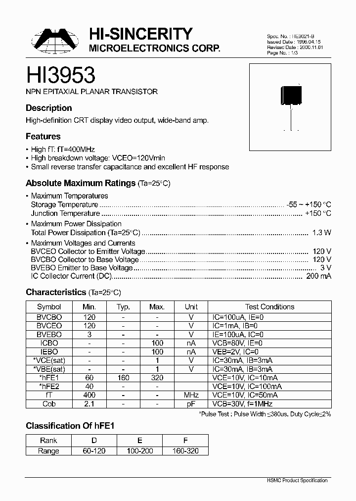 HI3953_1249754.PDF Datasheet
