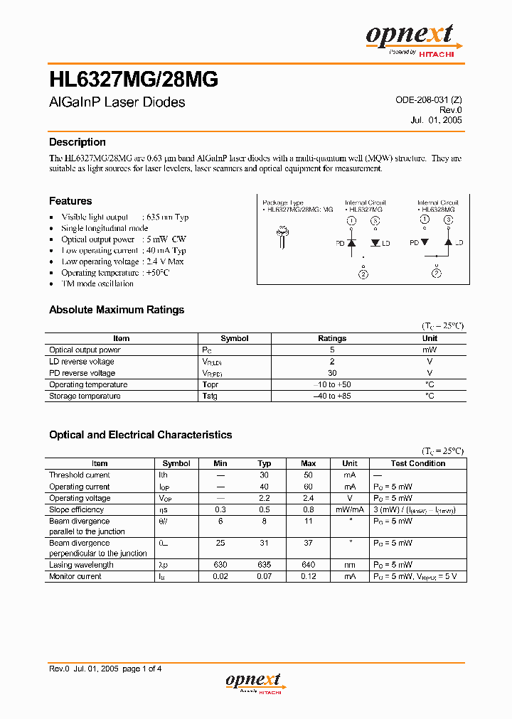 HL6328MG_1250107.PDF Datasheet Download