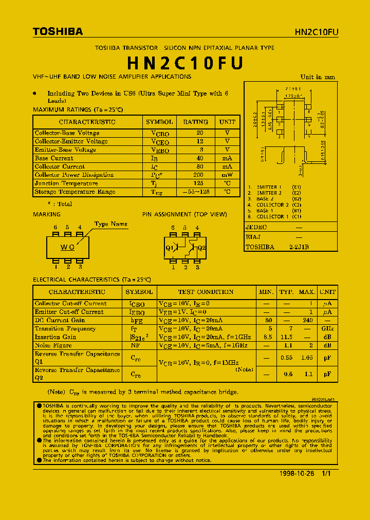 HN2C10FU_1250846.PDF Datasheet