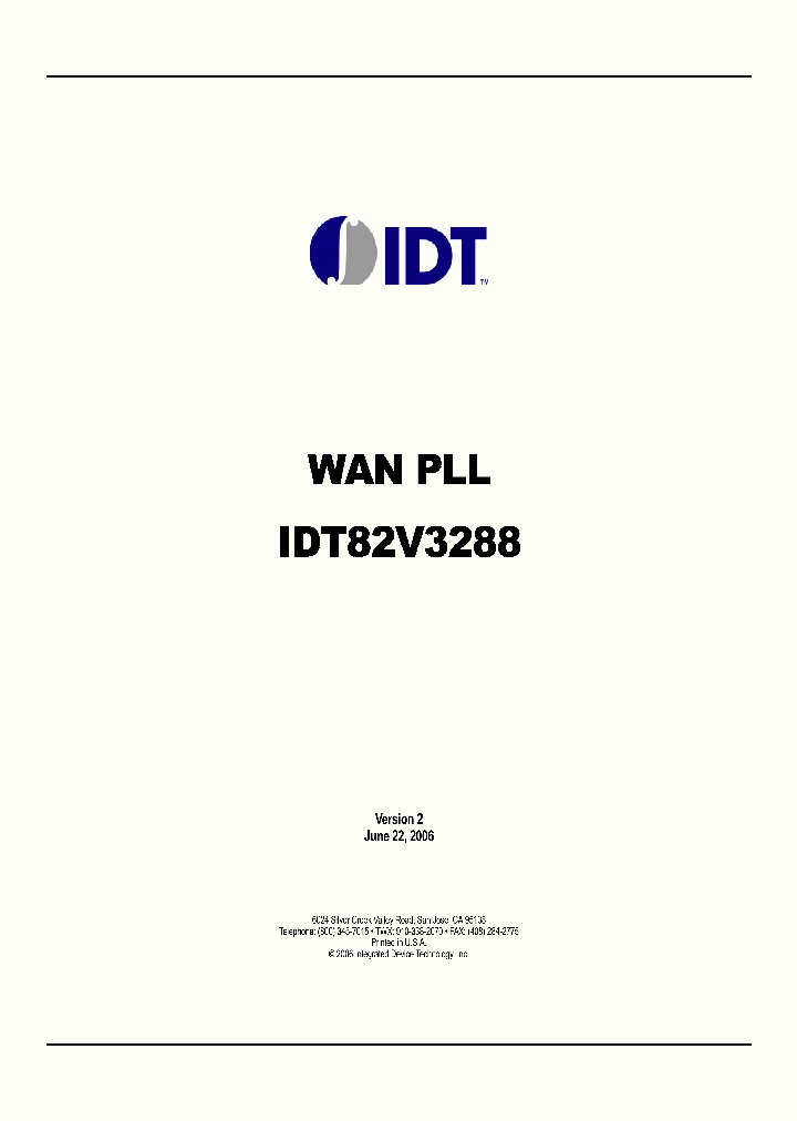 IDT82V3288_1057986.PDF Datasheet