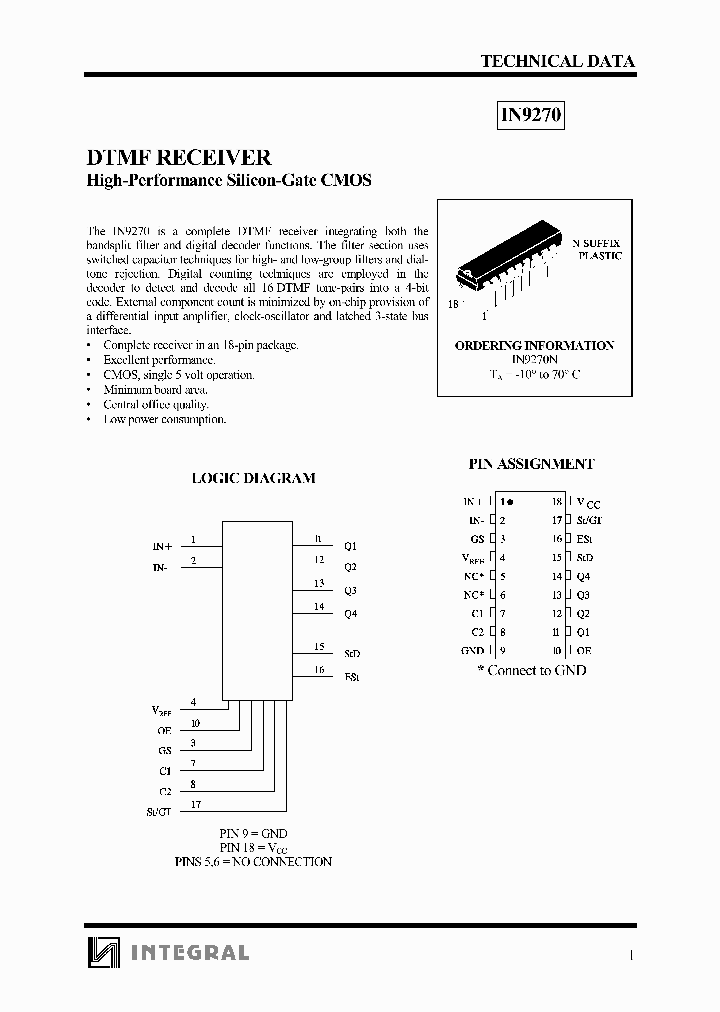 IN9270N_1254891.PDF Datasheet Download --- IC-ON-LINE