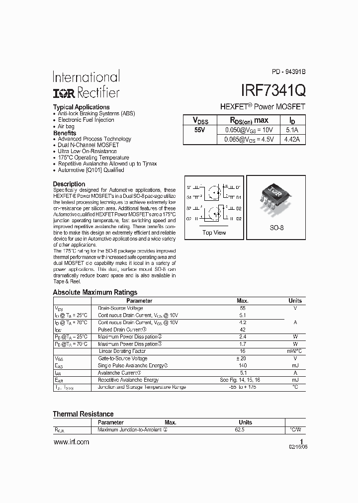 IRF7341Q_1255573.PDF Datasheet