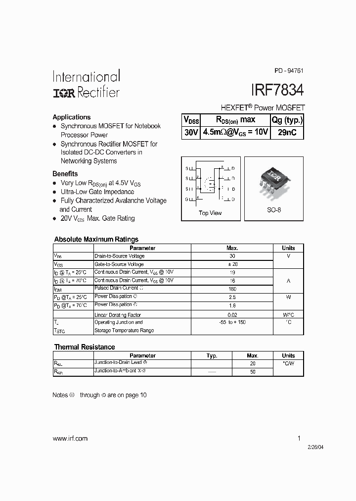 IRF7834_1085150.PDF Datasheet