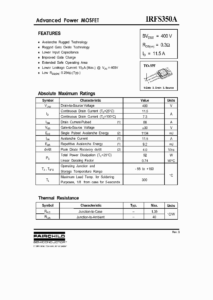 IRFS350A_605733.PDF Datasheet