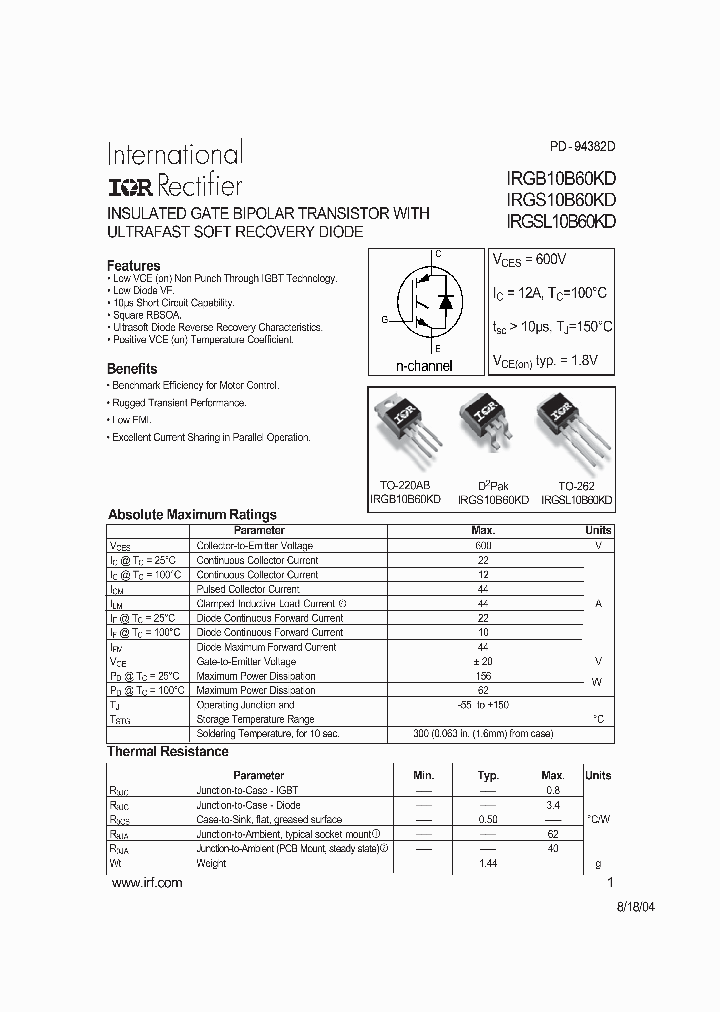 IRGS10B60KD_788869.PDF Datasheet