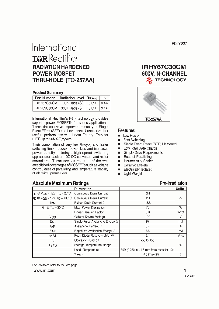 IRHY67C30CM_1256695.PDF Datasheet