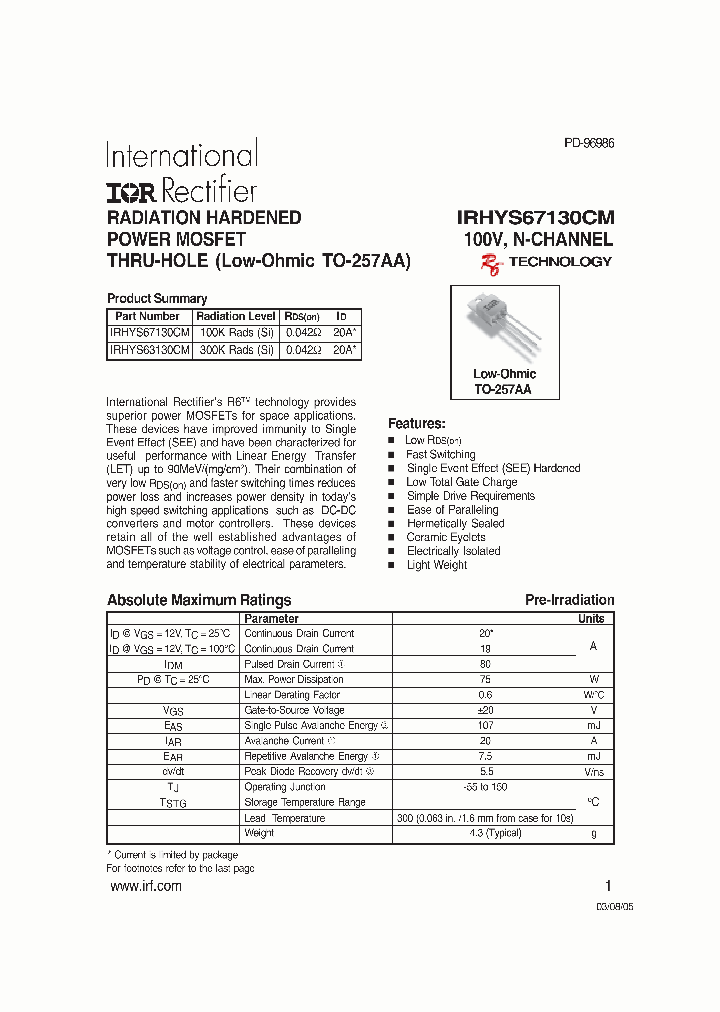 IRHYS67130CM_1256708.PDF Datasheet