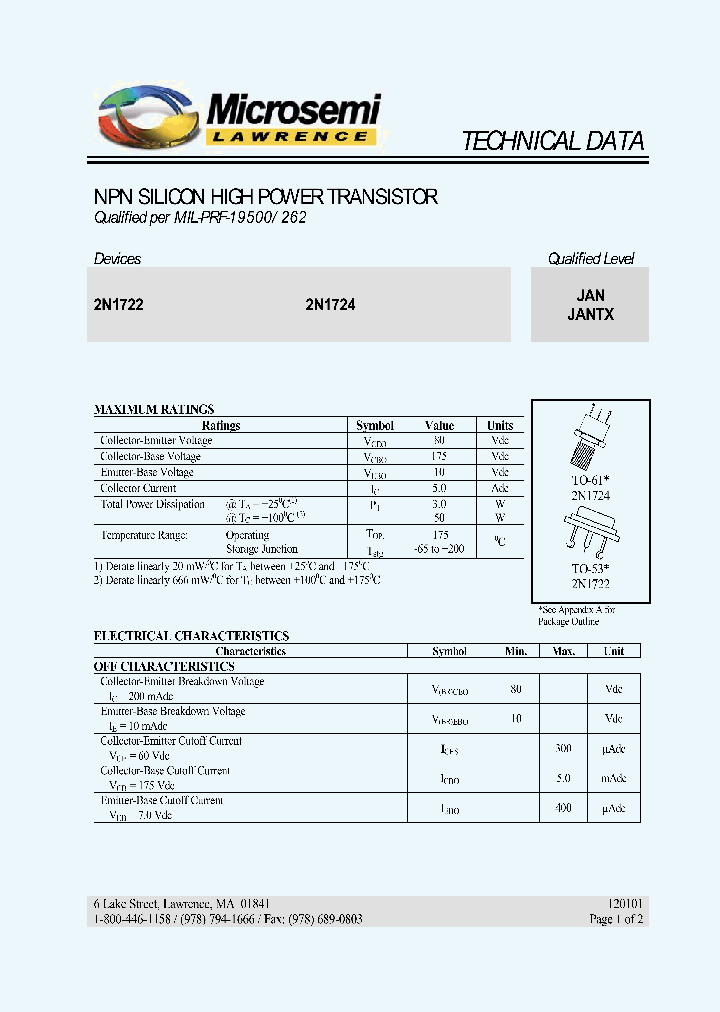 JAN2N1722_797700.PDF Datasheet