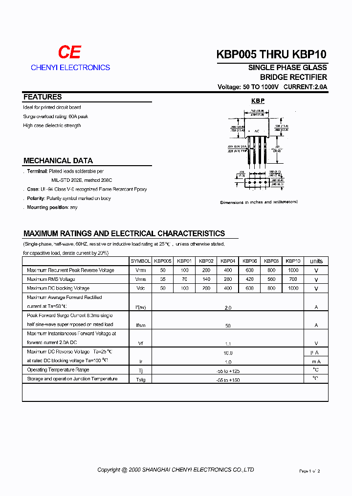 KBP005_734011.PDF Datasheet