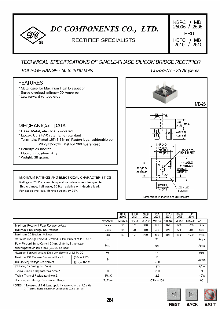 KBPC251_1026238.PDF Datasheet