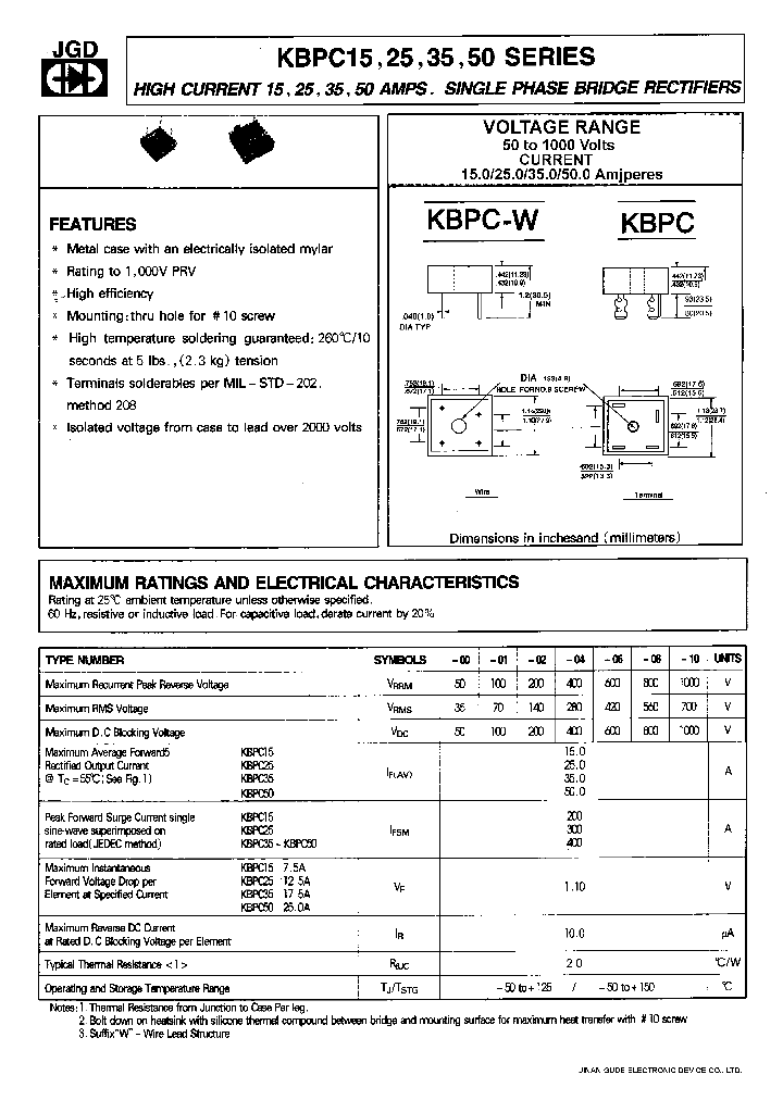 KBPC5010_1008672.PDF Datasheet