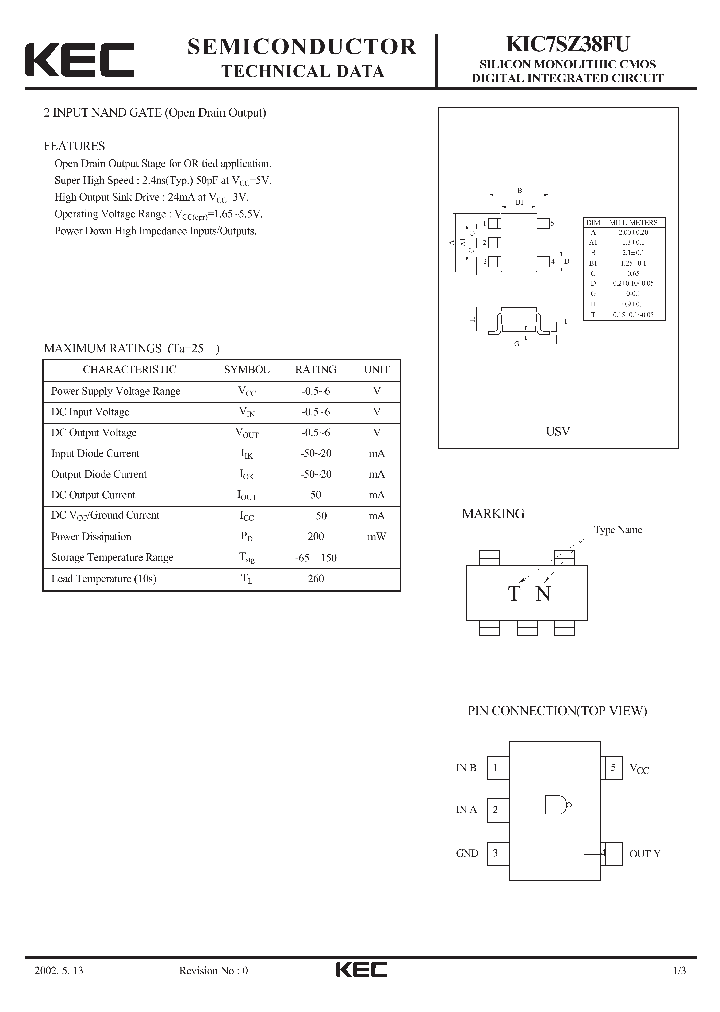 KIC7SZ38FU_1260498.PDF Datasheet