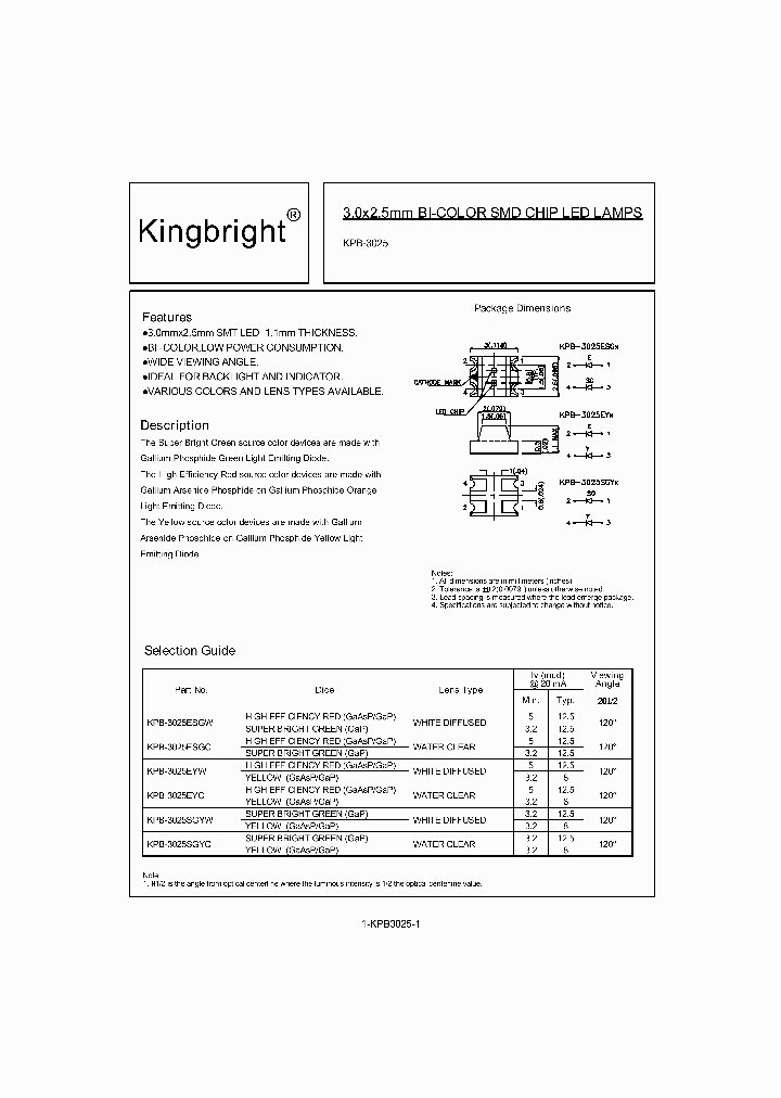 KPB-3025SGYW_1260811.PDF Datasheet