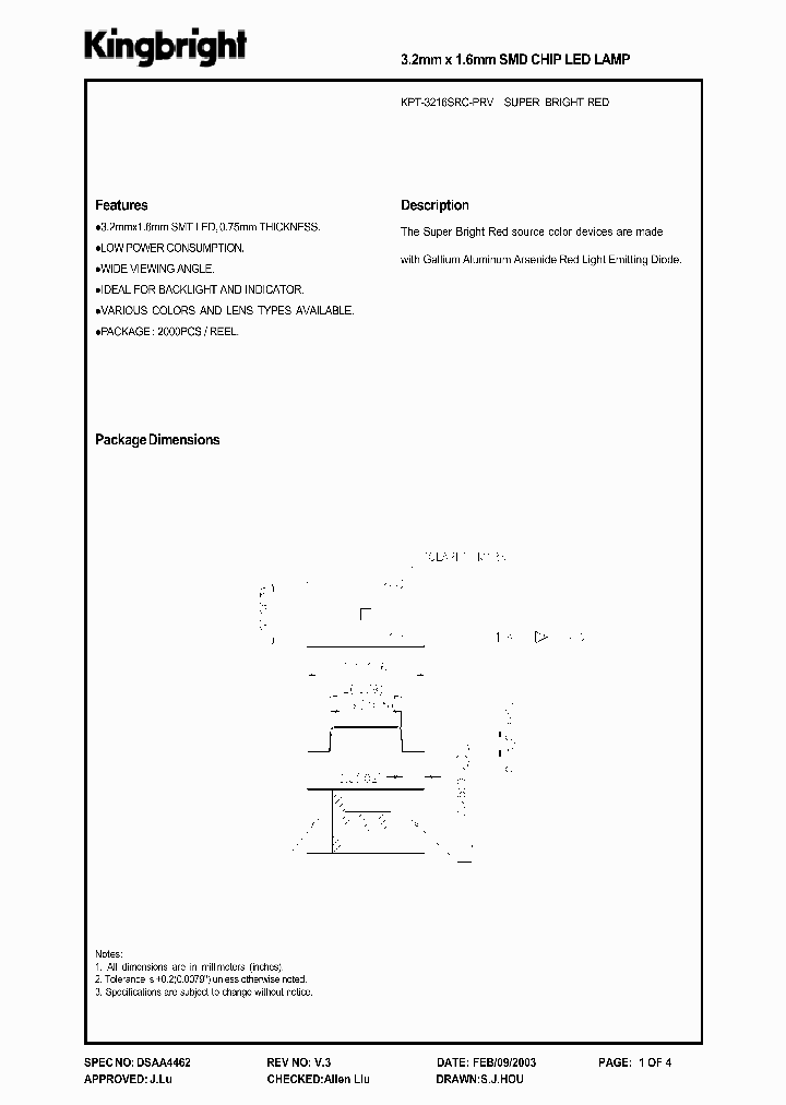 KPT-3216SRC-PRV_1260864.PDF Datasheet Download --- IC-ON-LINE