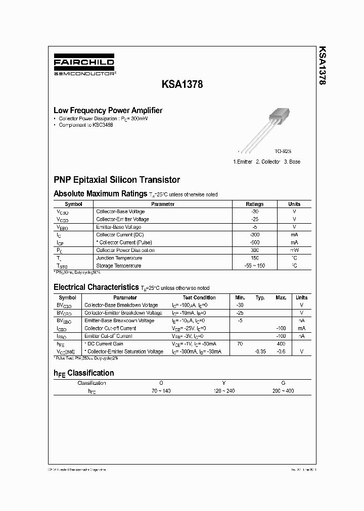 KSA1378_1261078.PDF Datasheet