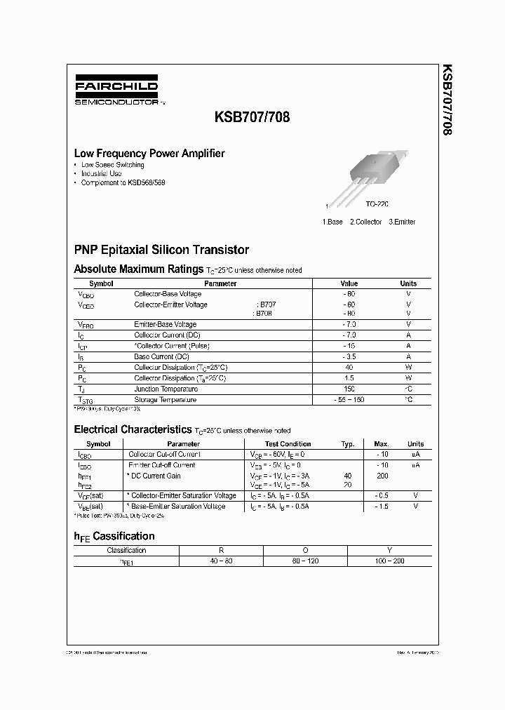 KSB708_1261125.PDF Datasheet