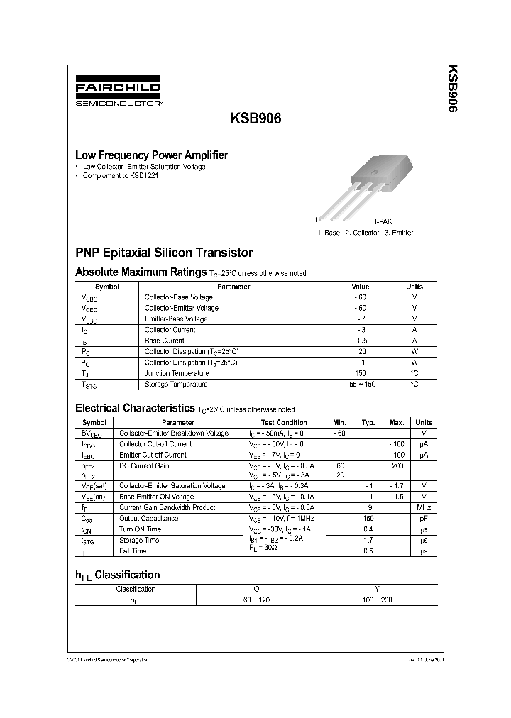 KSB906_1261134.PDF Datasheet