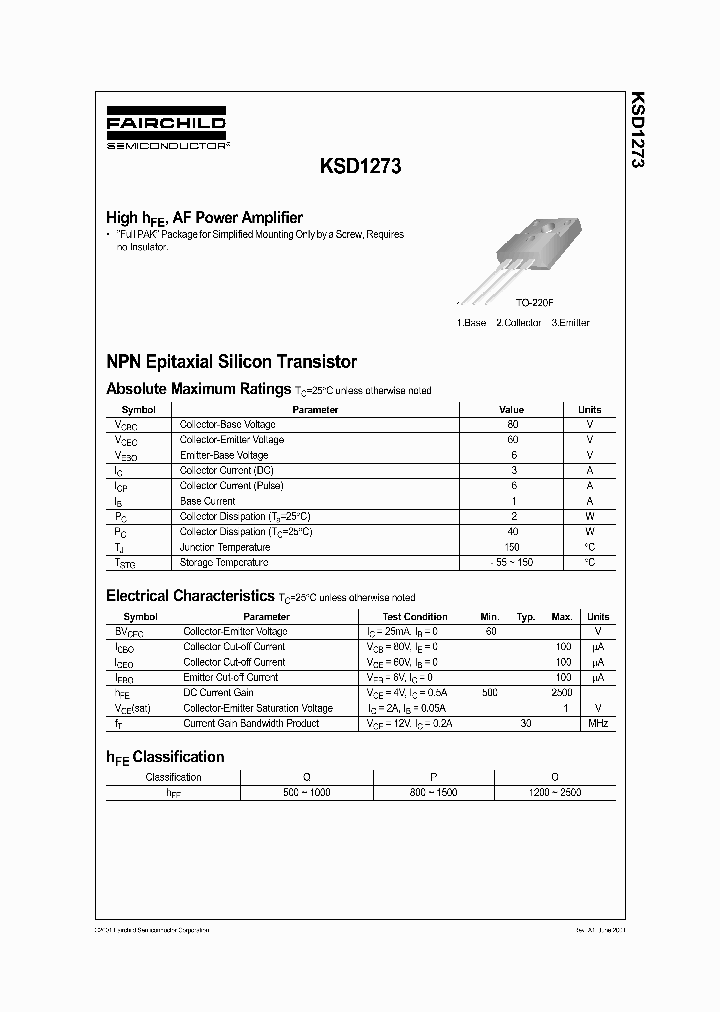 KSD1273_1070145.PDF Datasheet